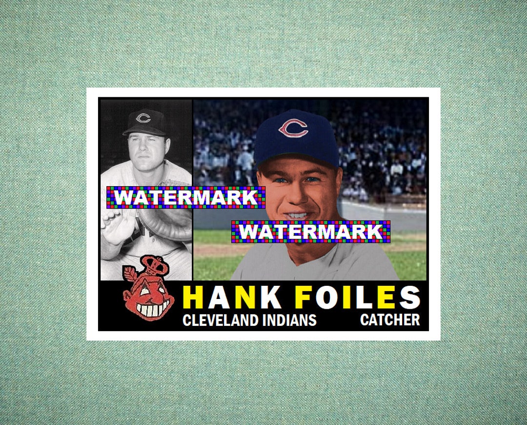 Hank Foiles Cleveland Indians Custom Baseball Card 1960 Style Etsy