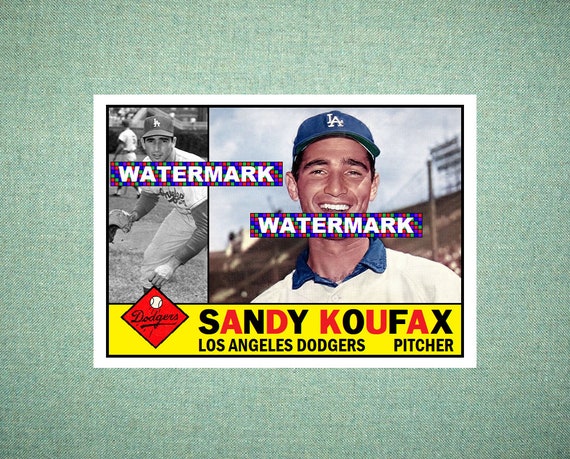 Sandy Koufax Los Angeles Dodgers Custom Baseball Card 1960 Style Card That  Could Have Been by MaxCards Mint Condition 2021