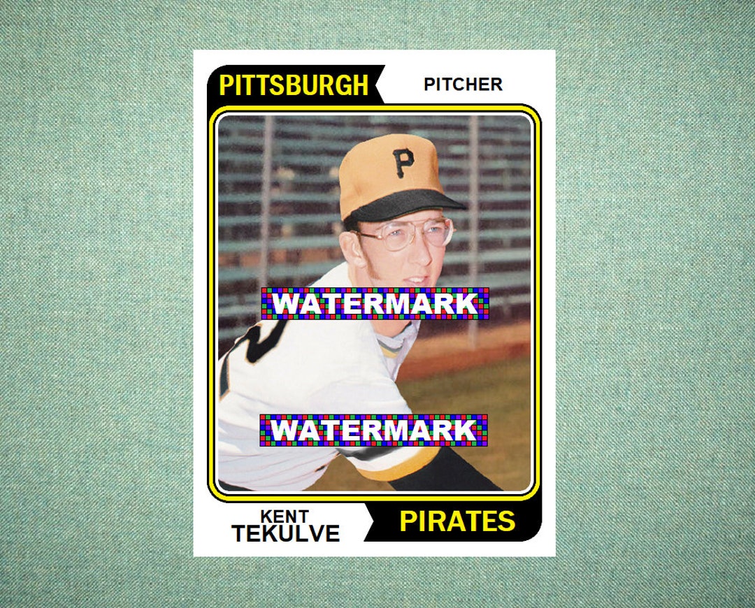 Kent Tekulve Pittsburgh Pirates Custom Baseball Card 1974 