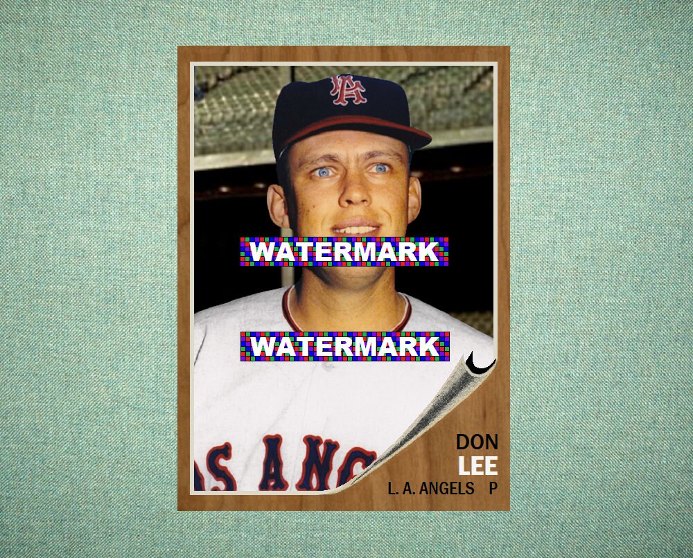 Don Lee Los Angeles Angels Custom Baseball Card 1962 Style - Etsy