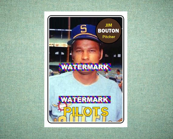 Jim Bouton Seattle Pilots Custom Baseball Card 1969 Style -  Norway