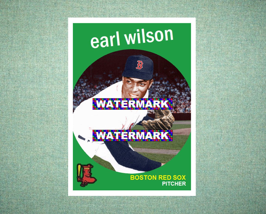 Earl Wilson Boston Red Sox Custom Baseball Card 1959 Style Etsy