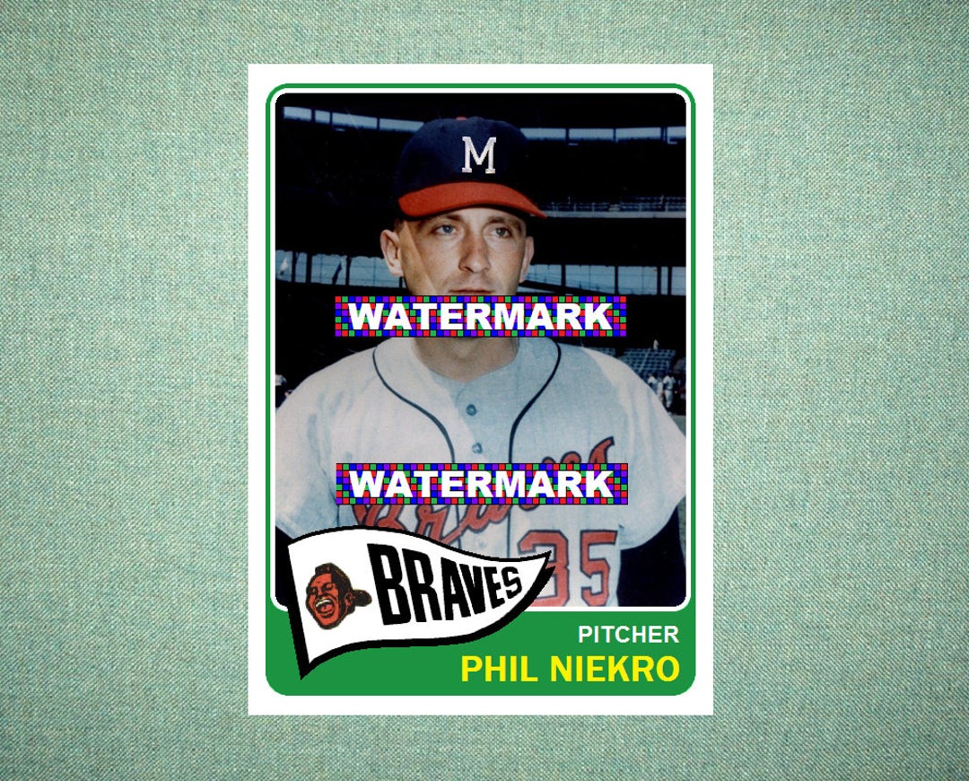 Phil Niekro Milwaukee Braves Custom Baseball Card 1965 Style 