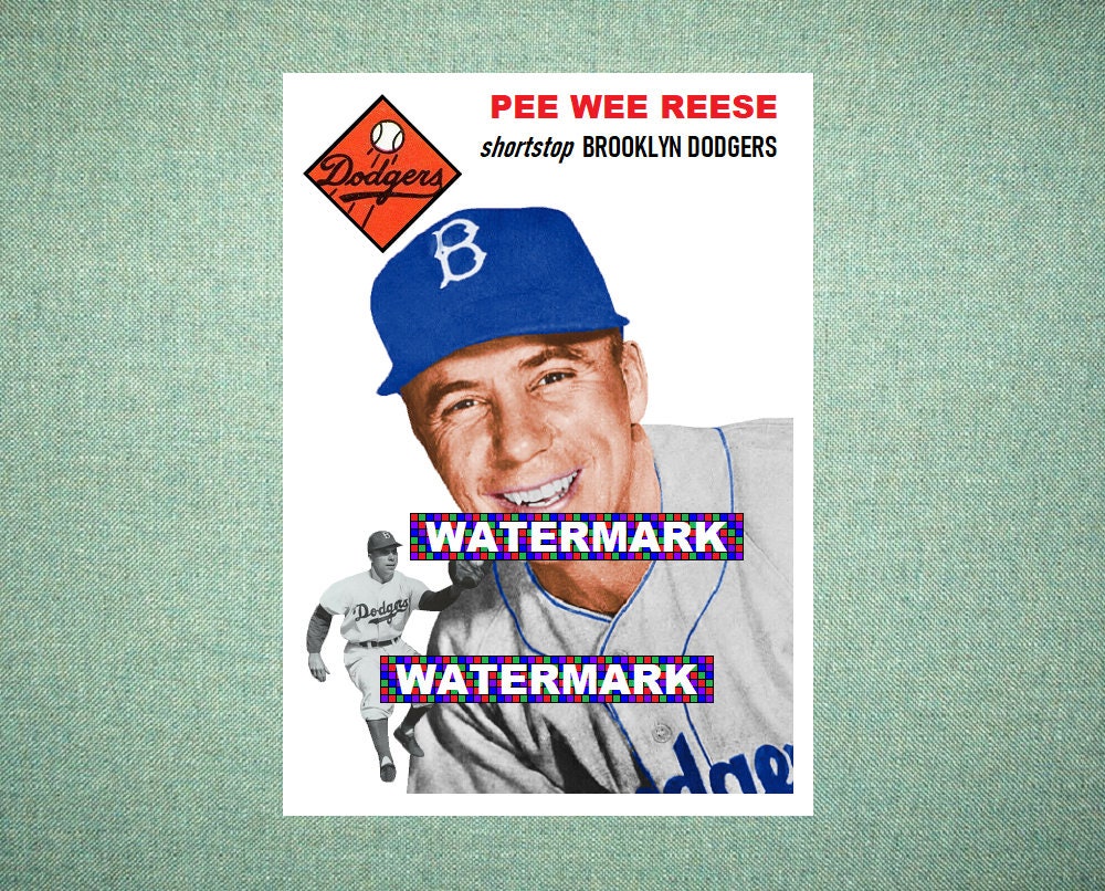 Pee Wee Reese Brooklyn Dodgers Custom Baseball Card 1954 Style Card That  Could Have Been by MaxCards Mint Condition 2021