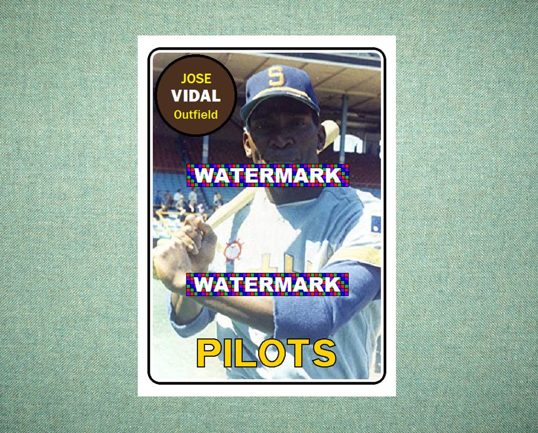 Jose Vidal Seattle Pilots Custom Baseball Card 1969 Style 