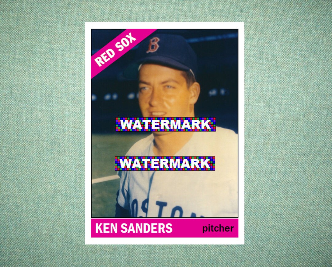 Ken Sanders Boston Red Sox Custom Baseball Card 1966 Style Etsy