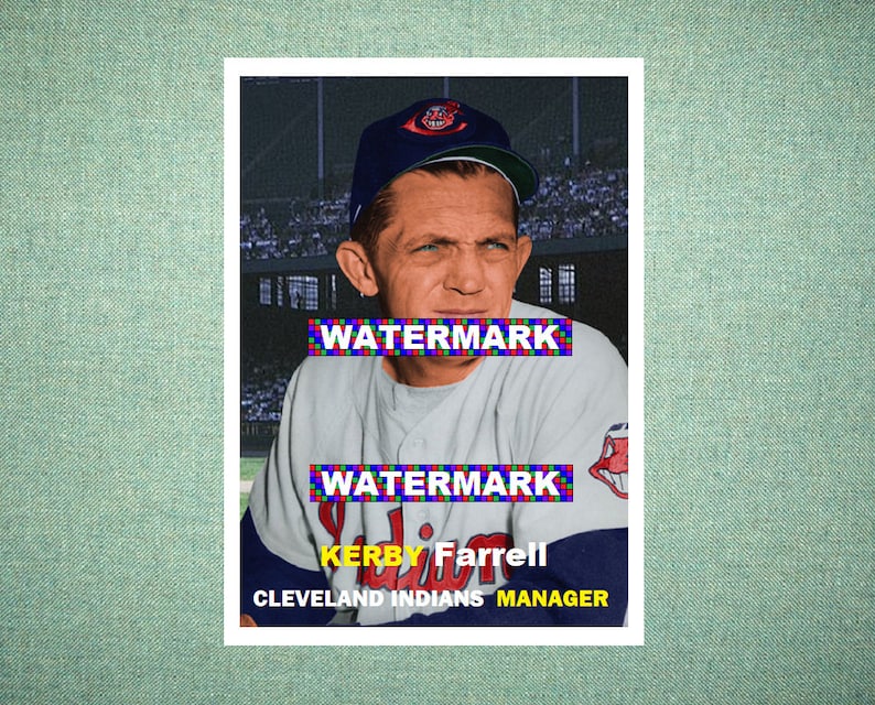 Kerby Farrell Cleveland Indians Custom Baseball Card 1957 Etsy