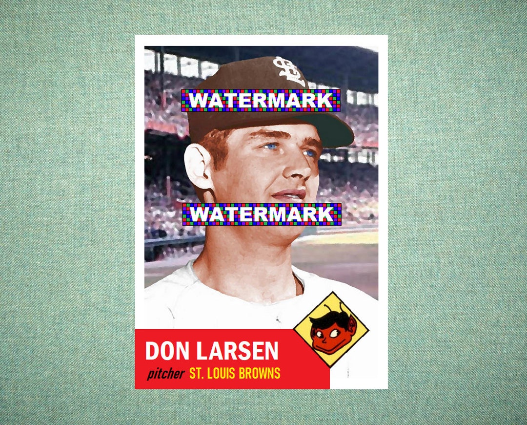 Buy Don Larsen St Louis Browns Custom Baseball Card 1953 Style