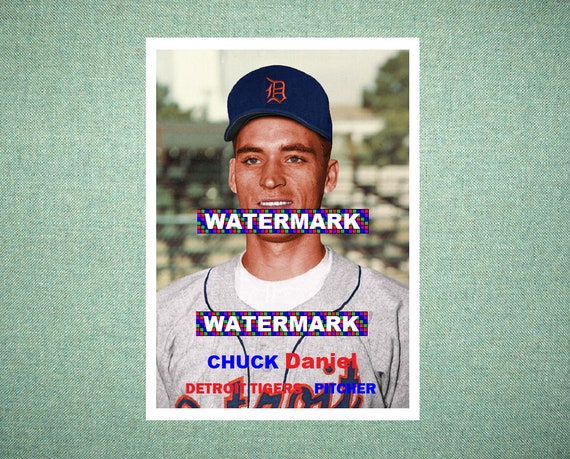 Chuck Daniel Detroit Tigers Custom Baseball Card 1957 Style 
