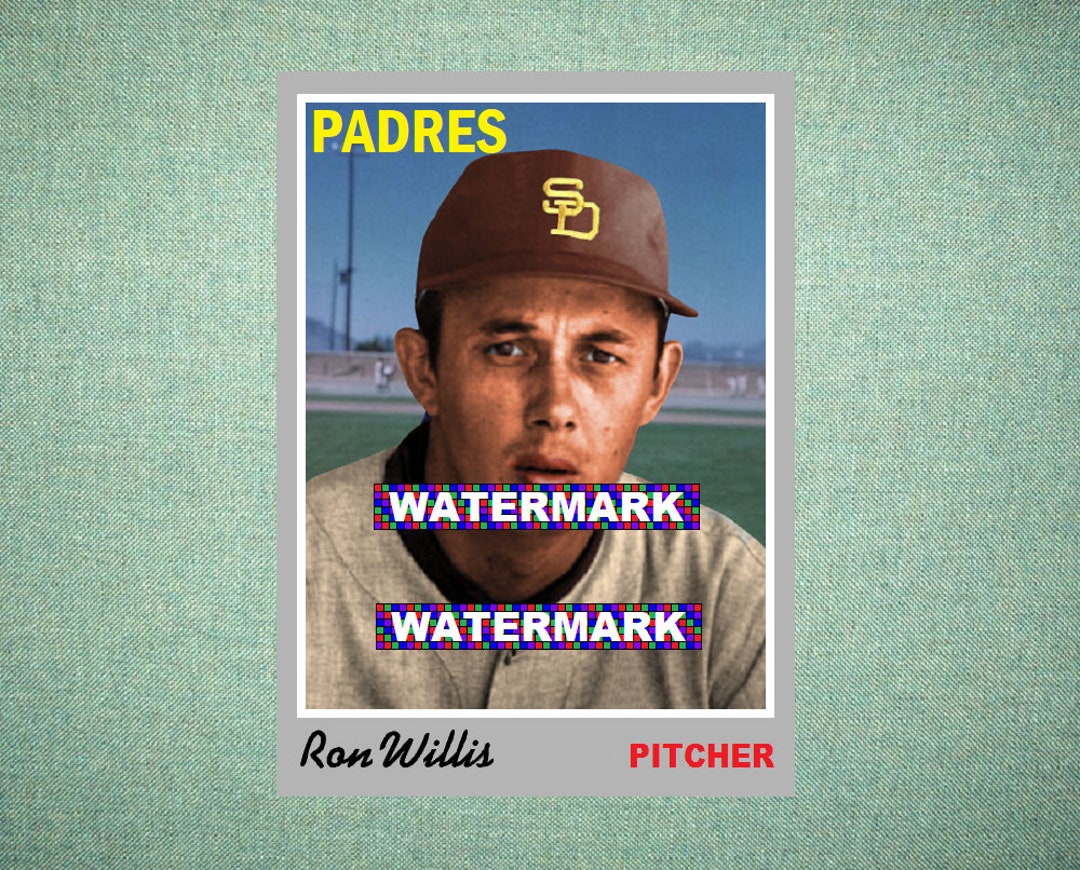Ron Willis San Diego Padres Custom Baseball Card 1970 Style 