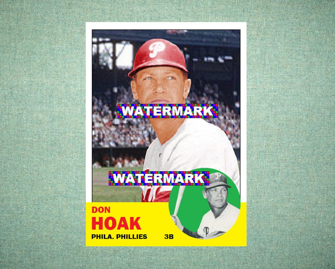 Don Hoak Philadelphia Phillies Custom Baseball Card 1963 Style 