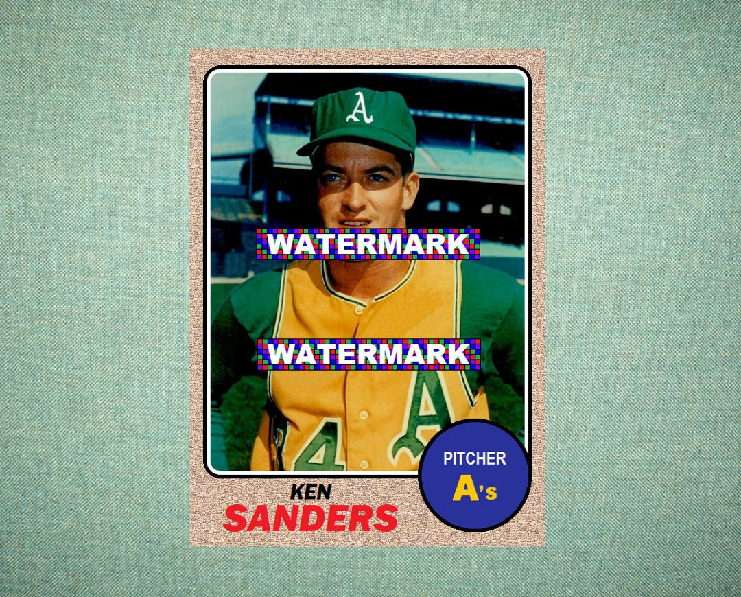 Ken Sanders Oakland Athletics A's Custom Baseball Card 