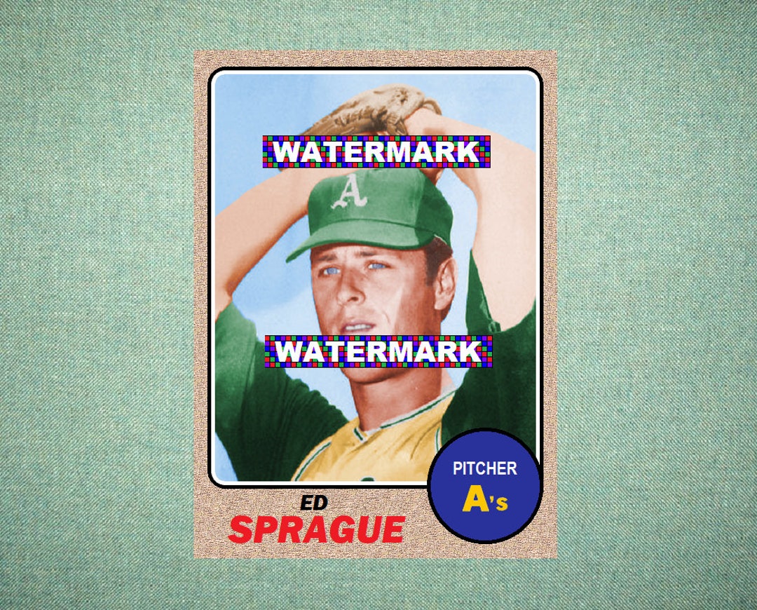 Ed Sprague Oakland Athletics A's Custom Baseball Card 1968 