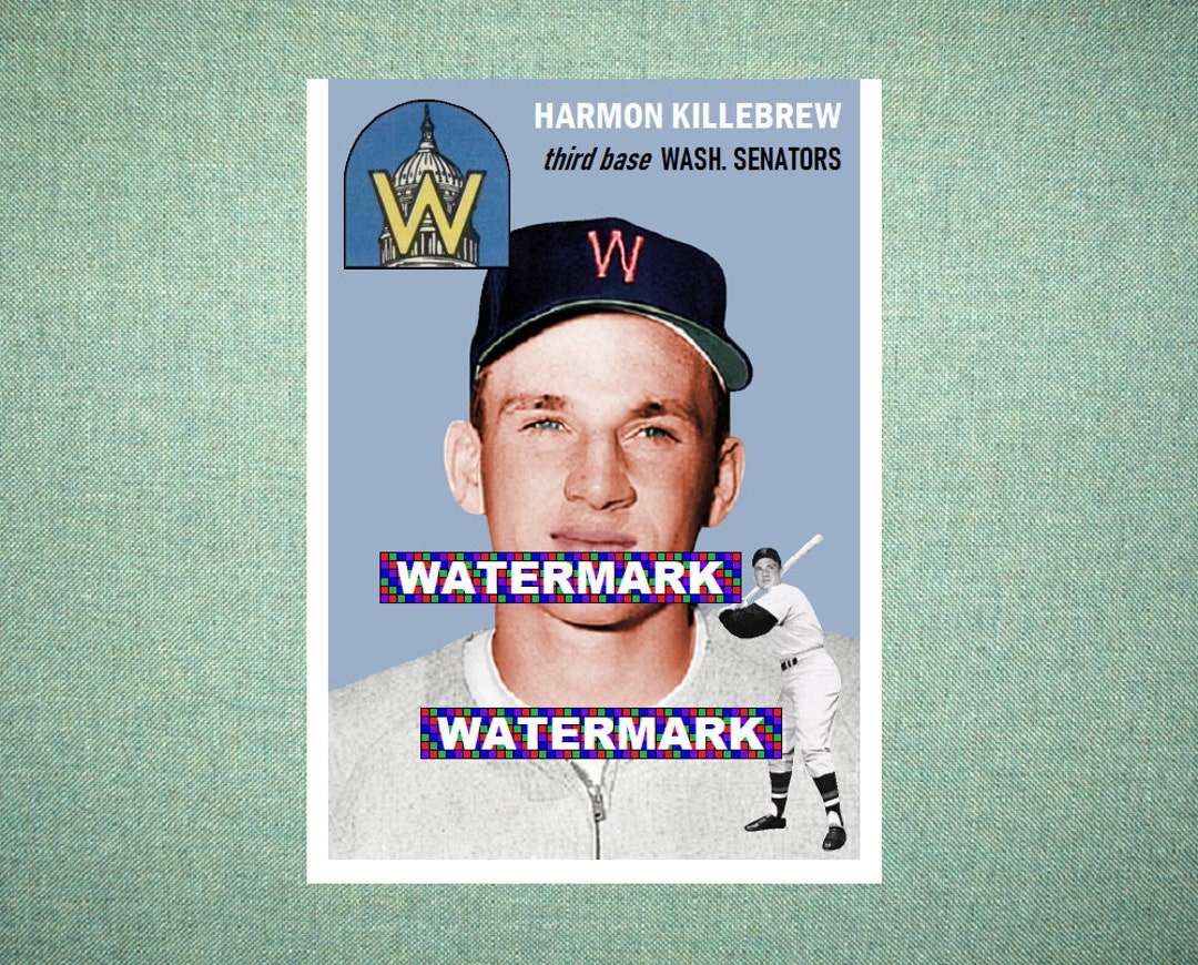 Harmon Killebrew Washington Senators Custom Baseball Card 1954