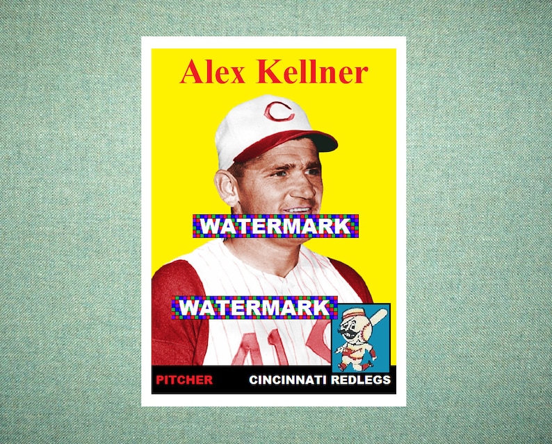Alex Kellner Cincinnati Redlegs Custom Baseball Card 1958 Style Card That Could Have Been by MaxCards Mint Condition 2018