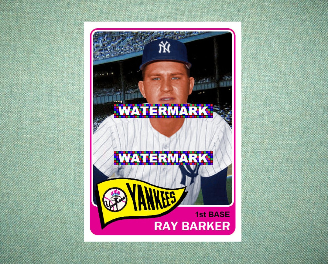 Ray Barker New York Yankees Custom Baseball Card 1965 Style Etsy