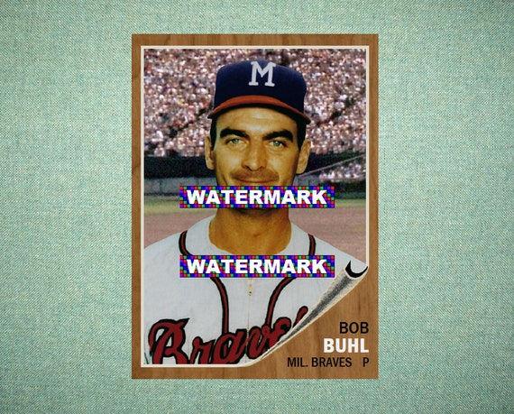 Bob Buhl Milwaukee Braves Custom Baseball Card 1962 Style -  Denmark