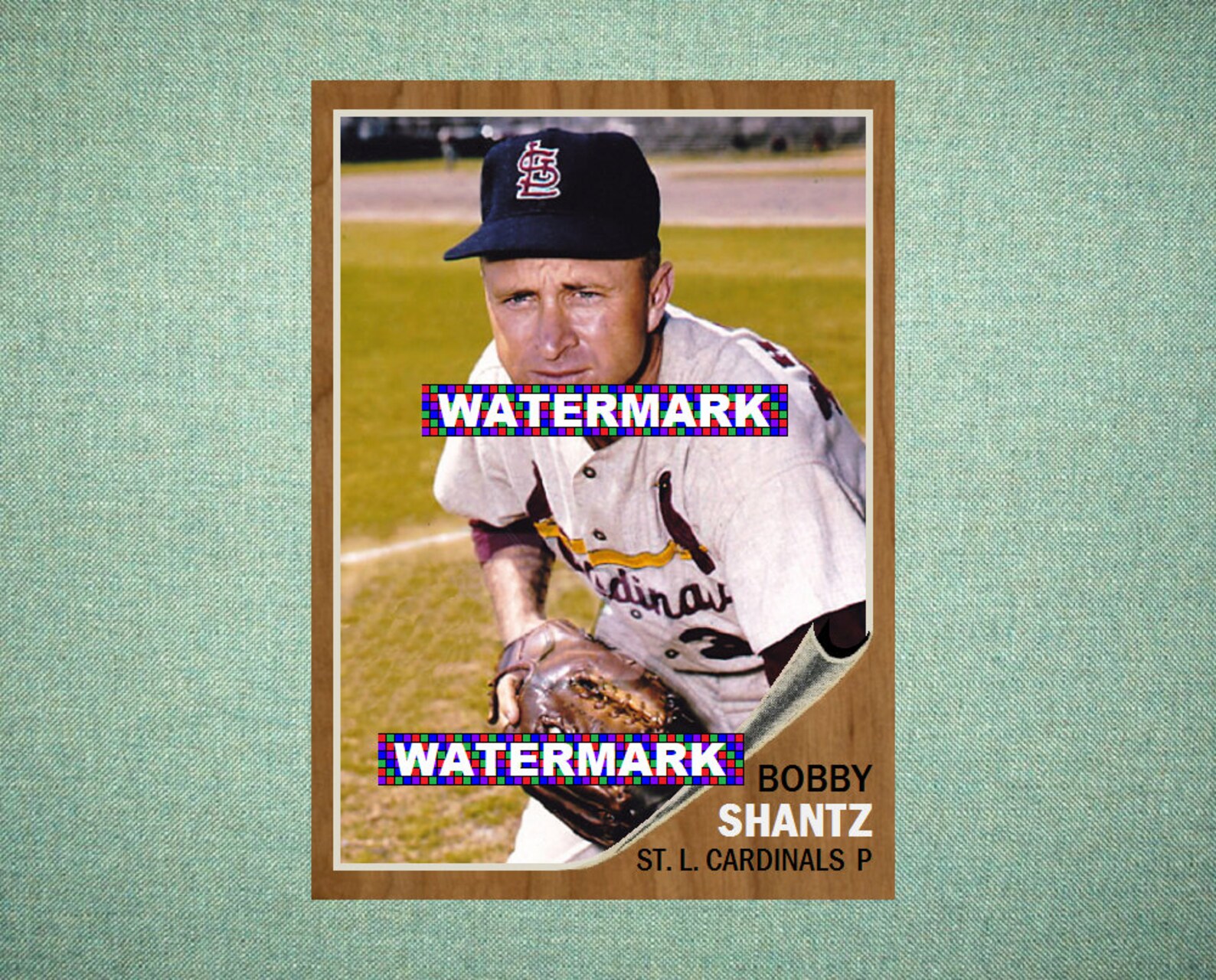 Bobby Shantz St Louis Cardinals ORIGINAL card That Etsy
