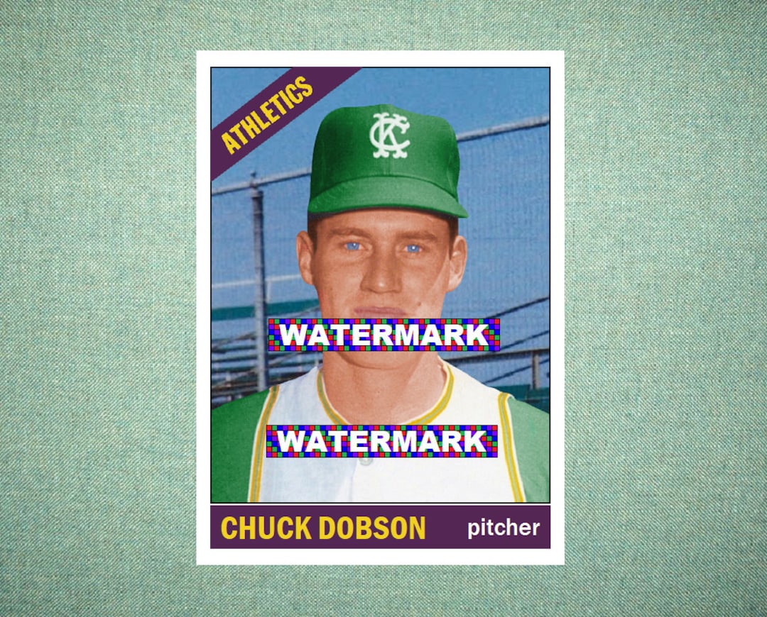 Chuck Dobson Kansas City Athletics A's Custom Baseball 