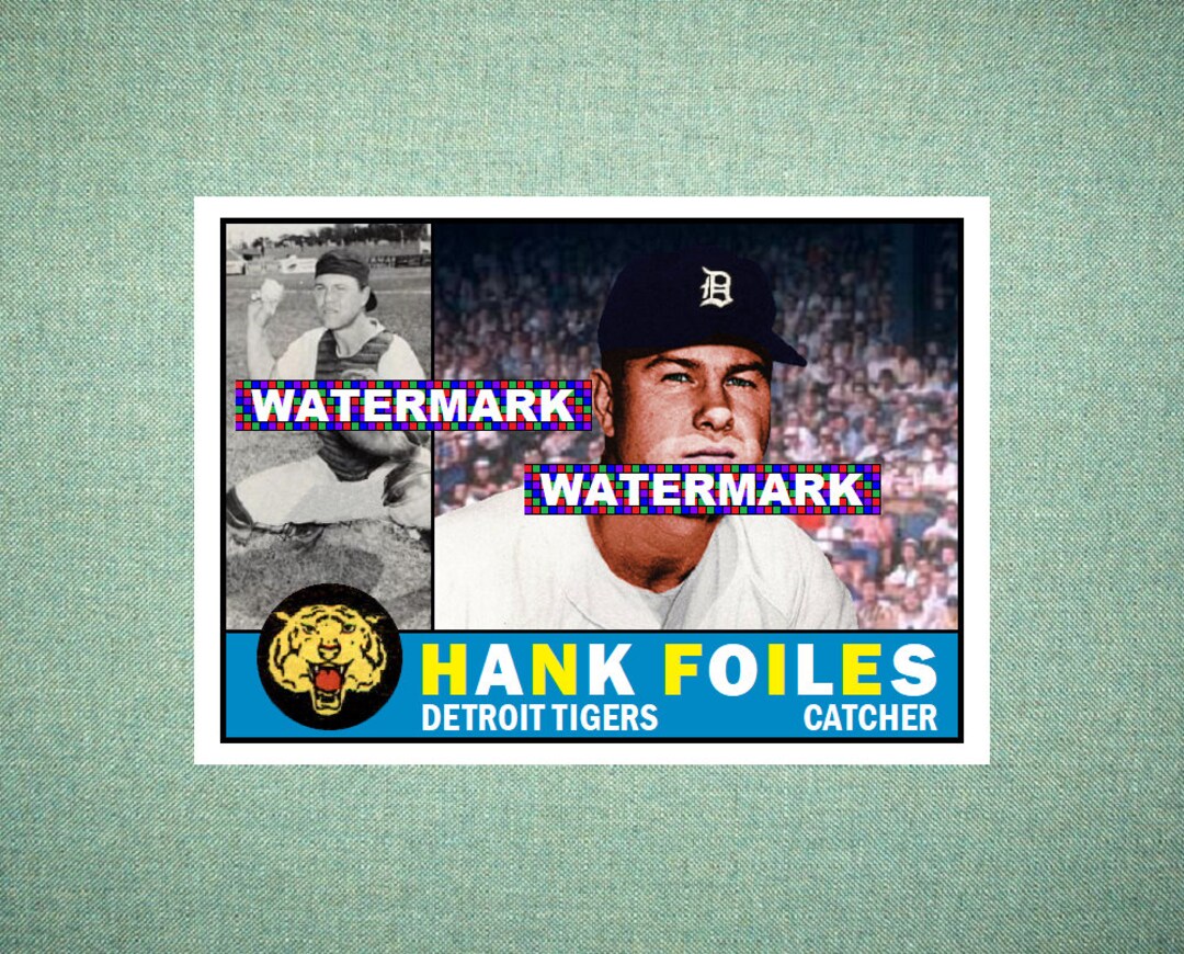 Hank Foiles Detroit Tigers Custom Baseball Card 1960 Style Etsy