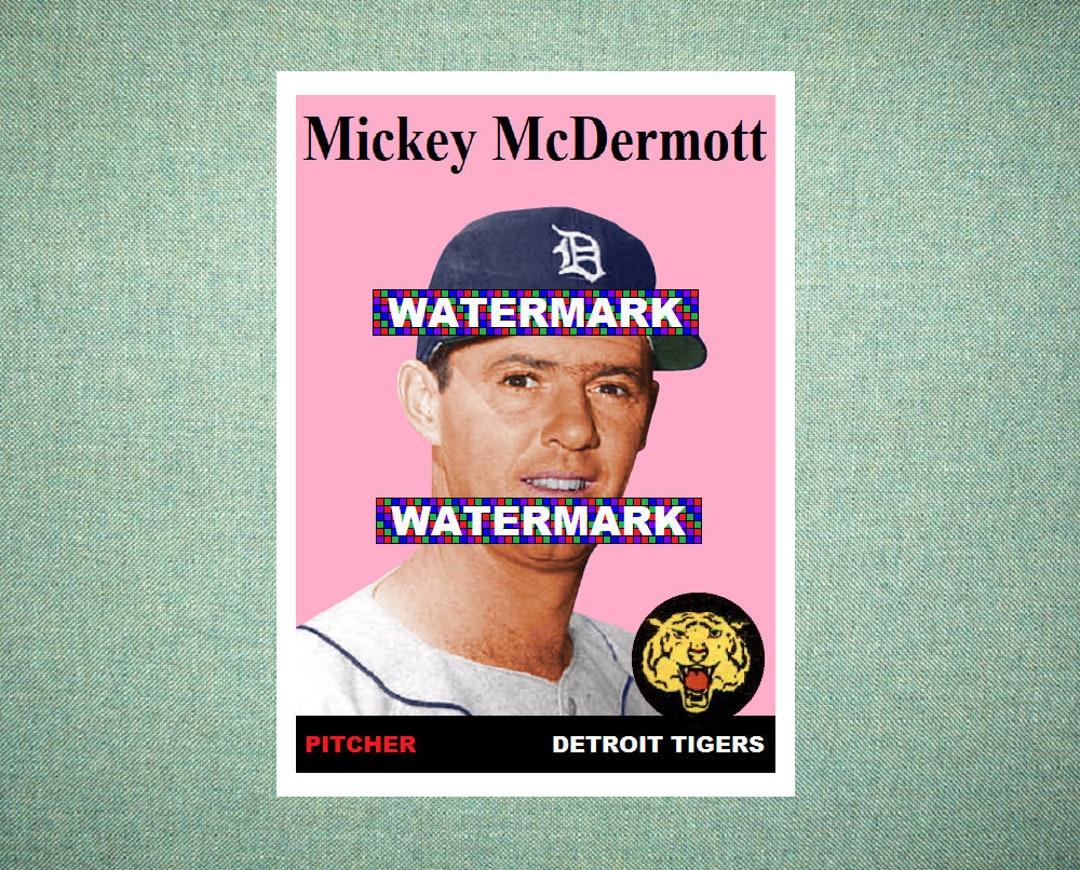 Mickey Mcdermott Detroit Tigers Custom Baseball Card 1958 - Etsy