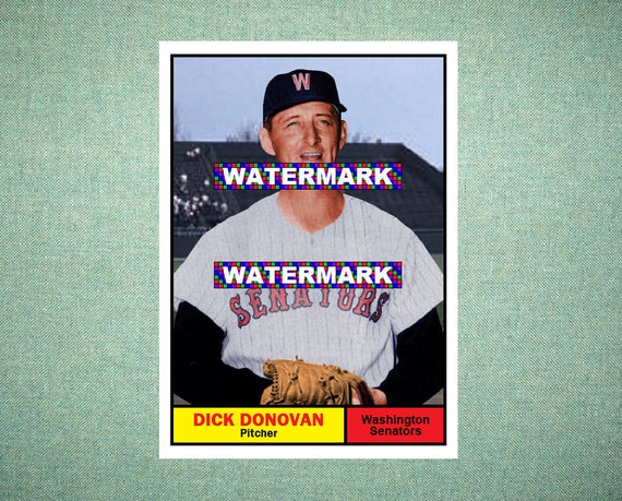 Dick Donovan Washington Senators Custom Baseball Card 1961 