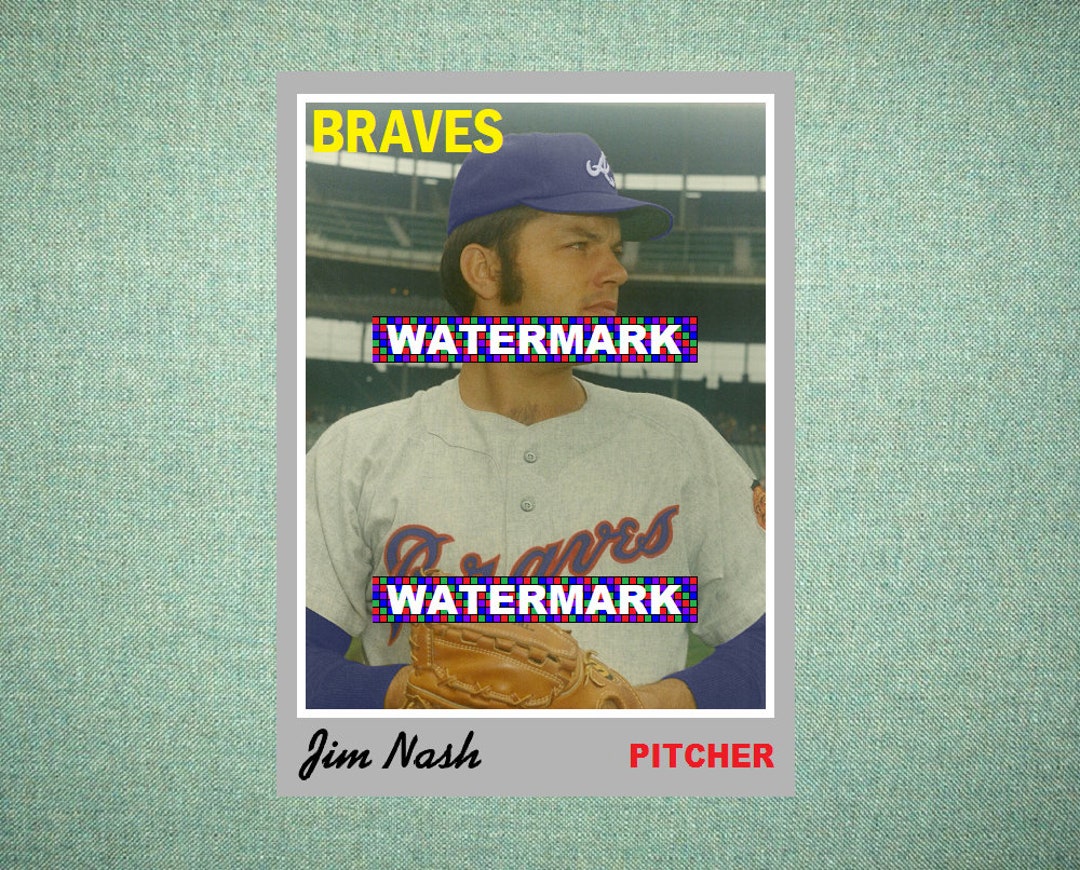 Jim Nash Atlanta Braves Custom Baseball Card 1970 Style 