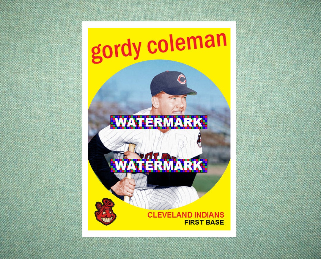 Gordy Coleman Cleveland Indians Custom Baseball Card 1959 - Etsy