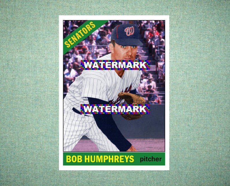 Bob Humphreys Washington Senators Custom Baseball Card 1966 Style Card That Could Have Been by MaxCards Mint Condition 2018
