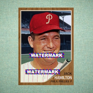 Art Mahaffey All Star Philadelphia Phillies 1961 Style Custom Baseball Art Card 