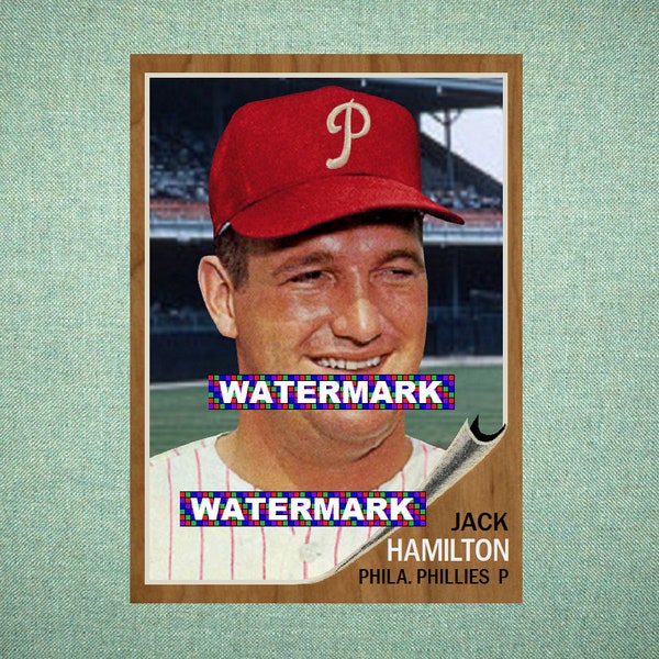 Jack Hamilton Philadelphia Phillies Custom Baseball Card 1962 Style "Card That Could Have Been" by MaxCards Mint Condition 2018