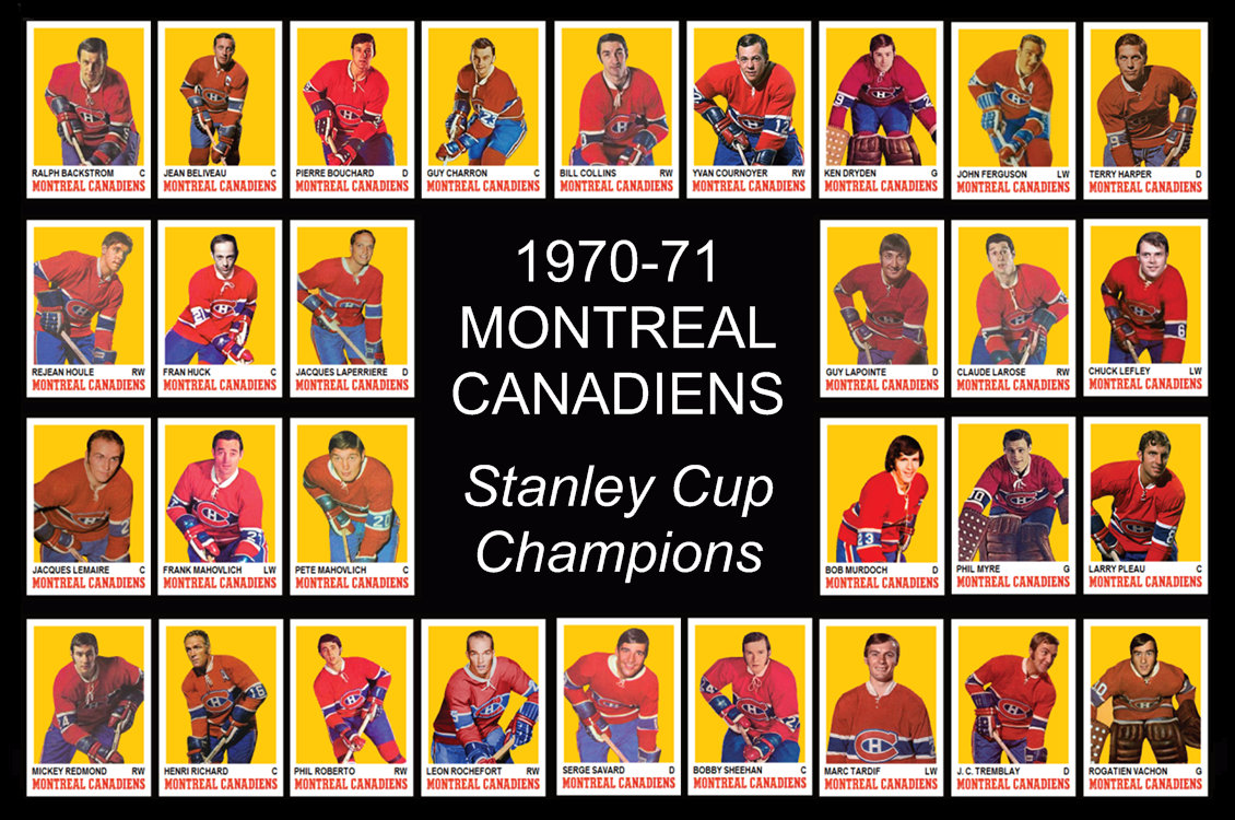1971 MONTREAL CANADIENS Poster Decor Gift Wall Art 1971 Stanley Cup