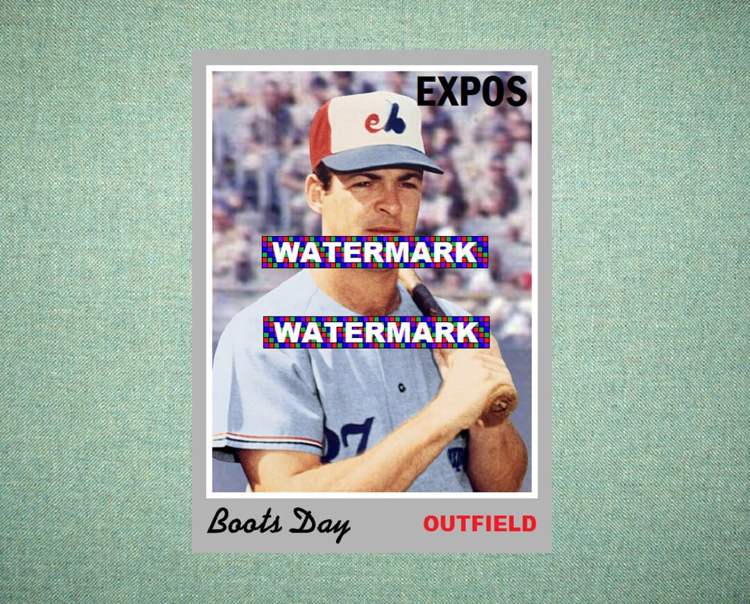 Boots Day Montreal Expos Custom Baseball Card 1970 Style Etsy