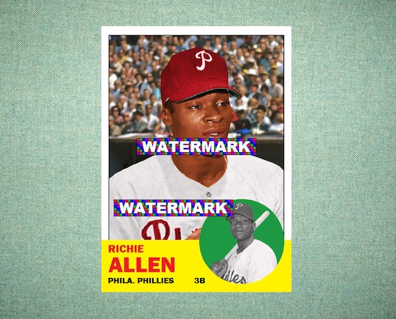 Richie Allen Philadelphia Phillies Custom Baseball Card 1963 