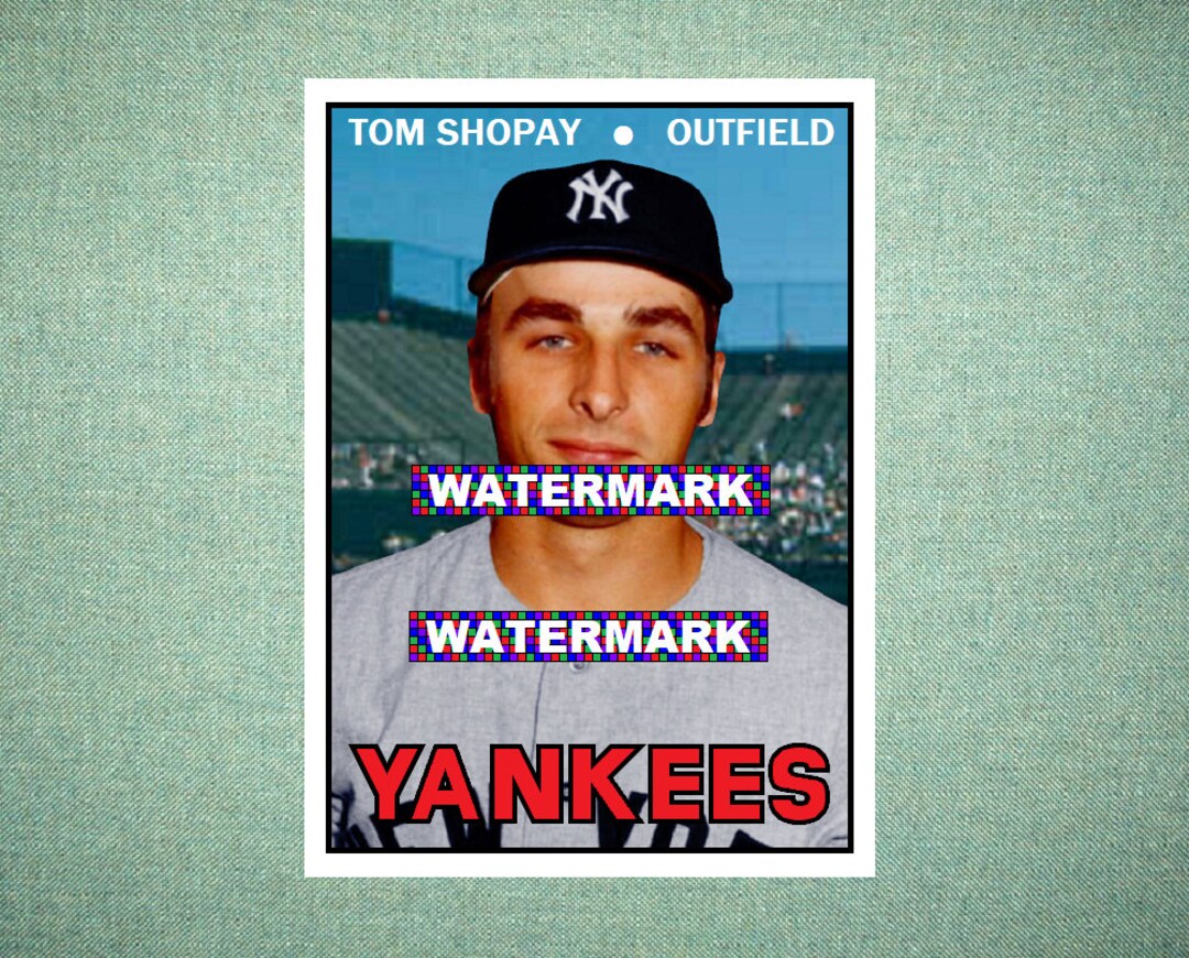 Tom Shopay New York Yankees Custom Baseball Card 1967 Style Etsy