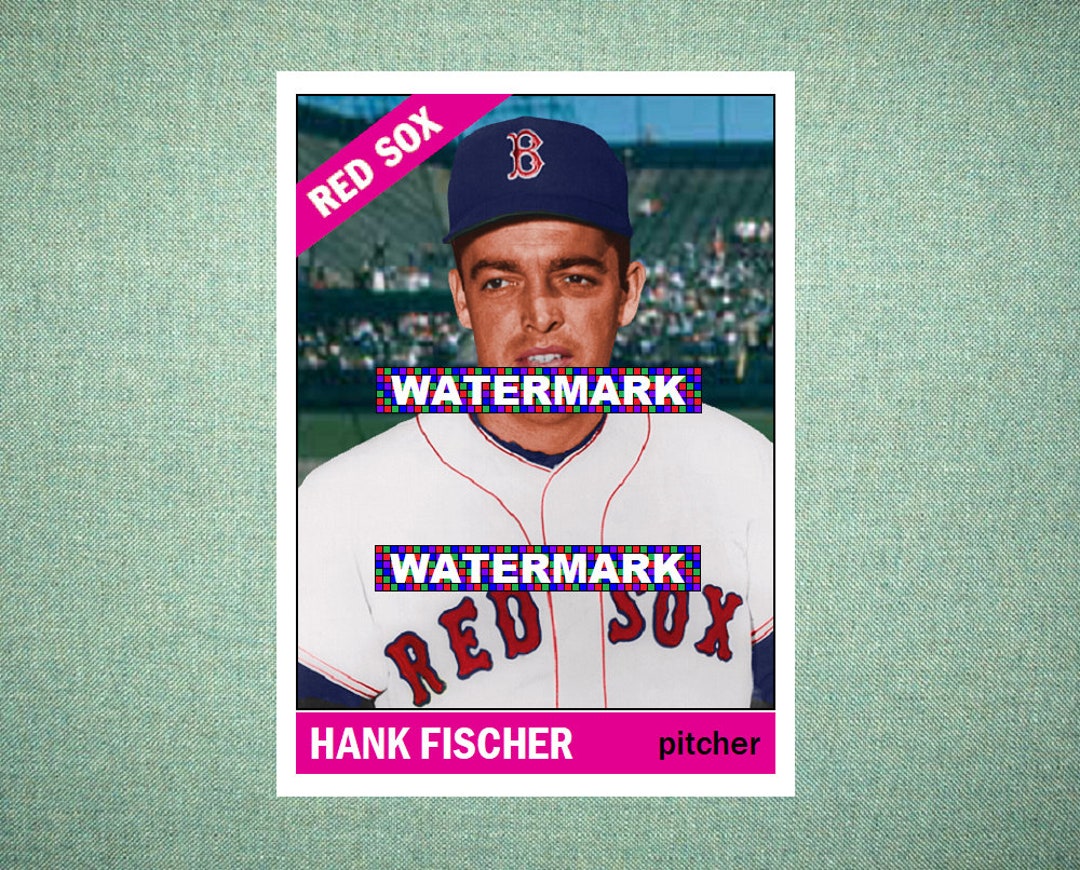 Hank Fischer Boston Red Sox Custom Baseball Card 1966 Style Etsy