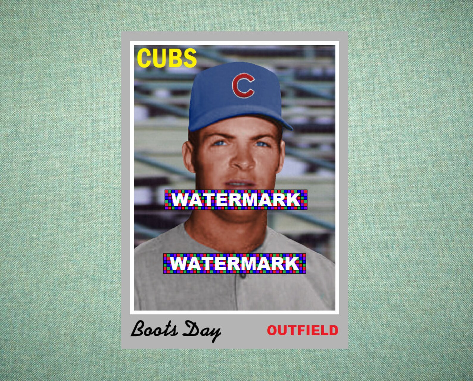 Boots Day Chicago Cubs Custom Baseball Card 1970 Style Etsy