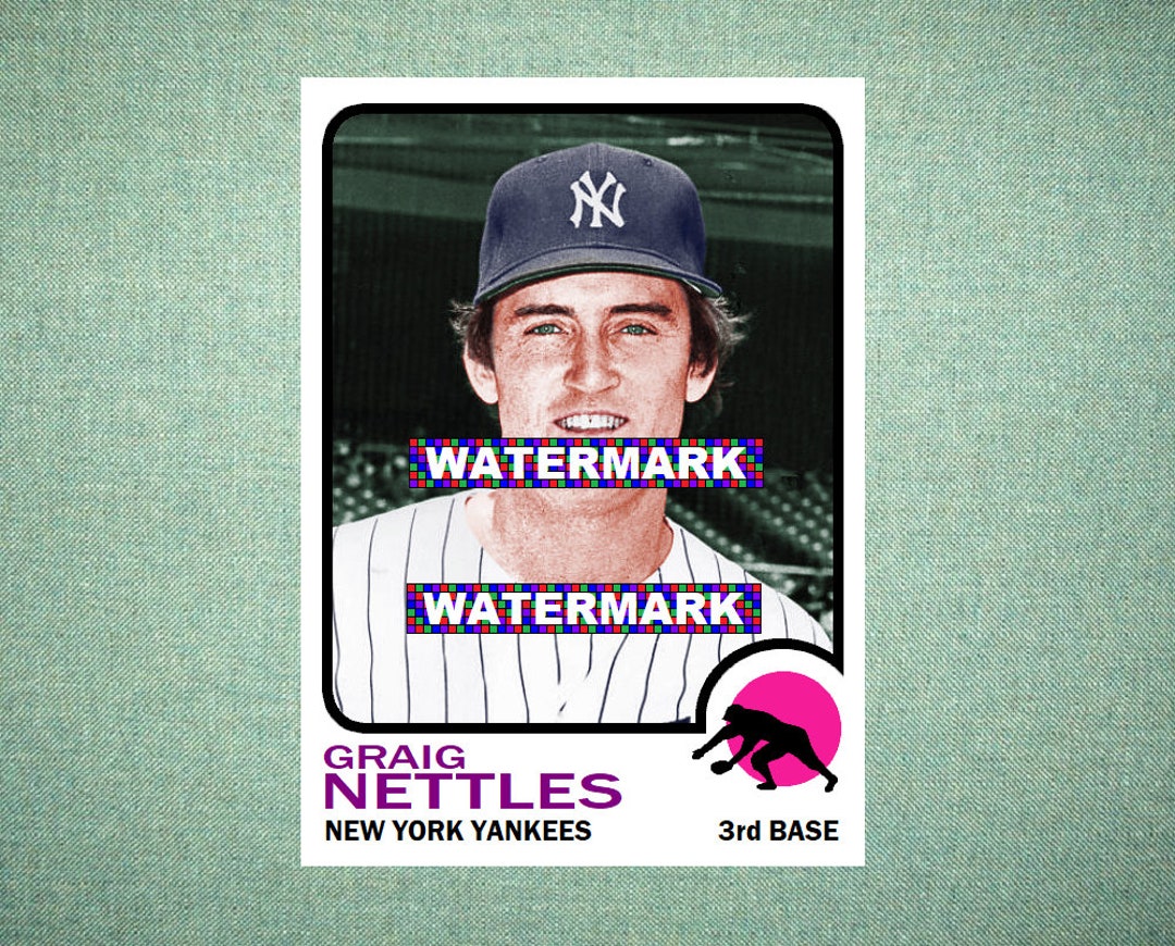 Graig Nettles New York Yankees Custom Baseball Card 1973 Style 