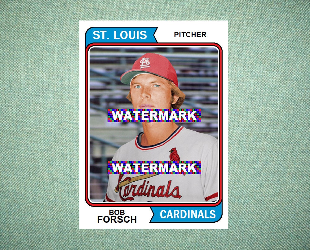 Bob Forsch St Louis Cardinals Custom Baseball Card 1974 Style