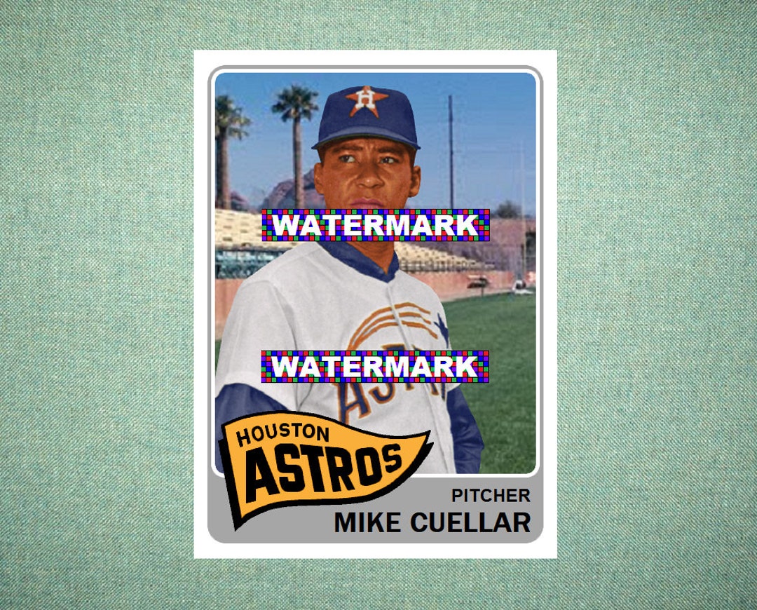 Mike Cuellar Houston Astros Custom Baseball Card 1965 Style 