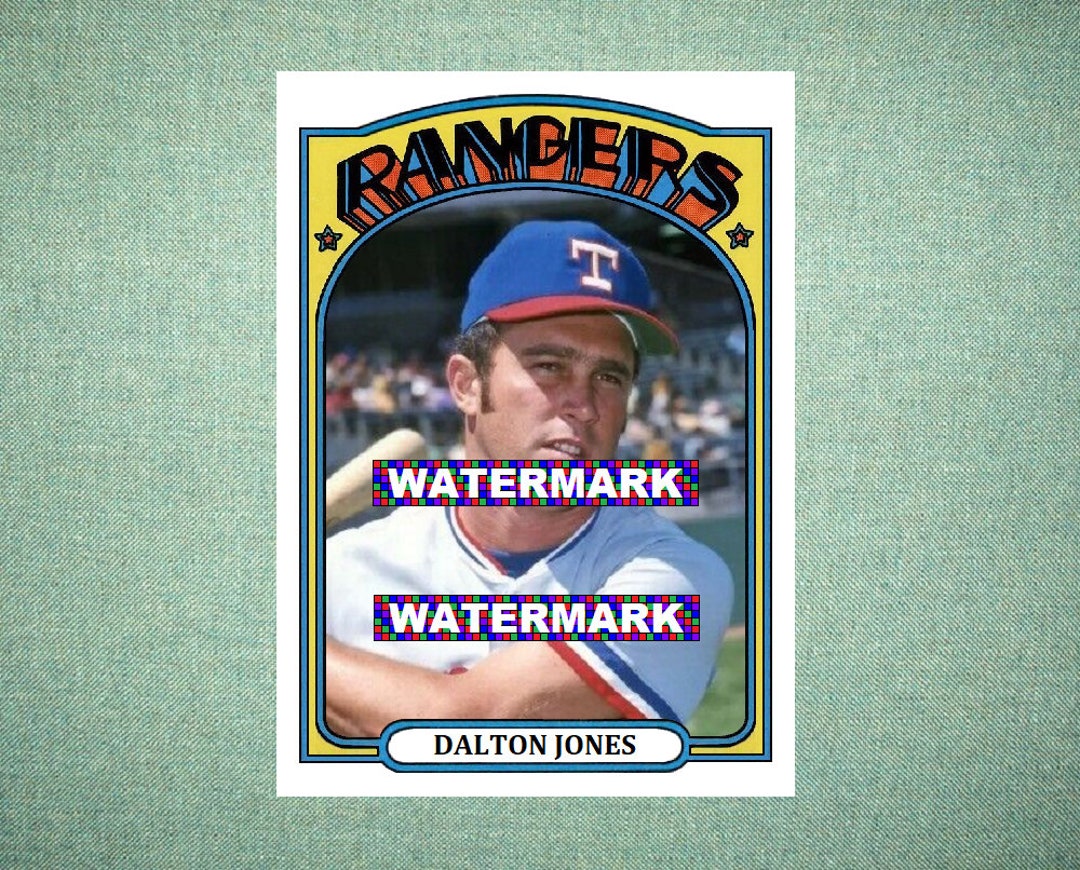 Dalton Jones Texas Rangers Custom Baseball Card 1972 Style 