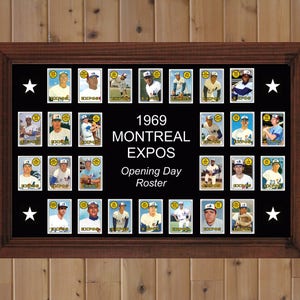 1969 MONTREAL EXPOS Poster Decor Gift Wall Art 1969 Opening Day Team 17 x 11 Baseball Card Xmas Birthday Fan Gift Man Cave Decor