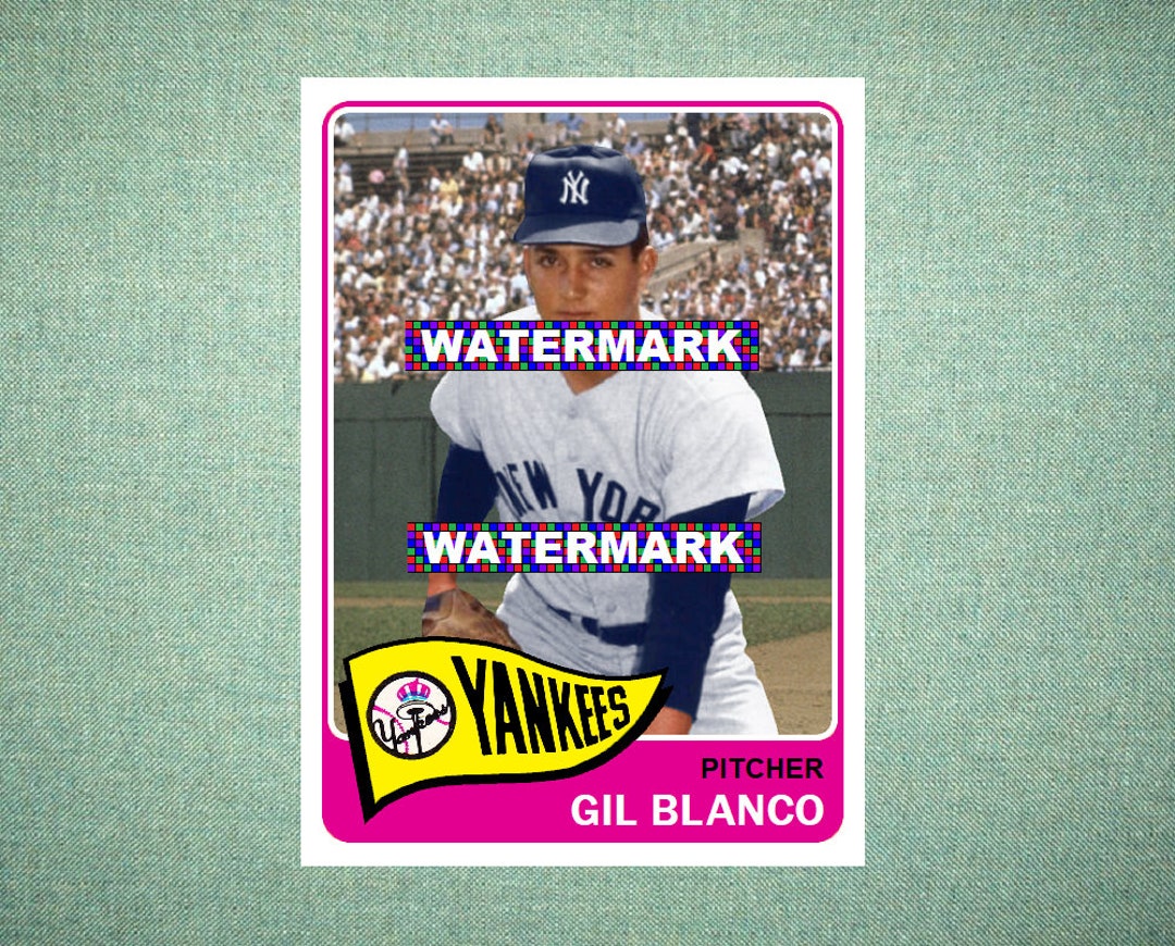 Gil Blanco New York Yankees Custom Baseball Card 1965 Style 