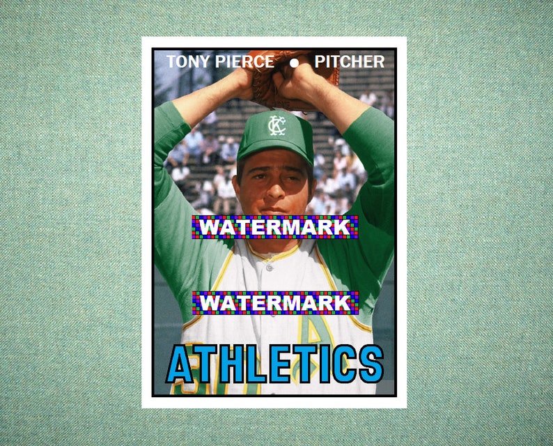 Tony Pierce Kansas City Athletics A/'s Custom Baseball Card 1967 Style Card That Could Have Been by MaxCards Mint Condition 2019