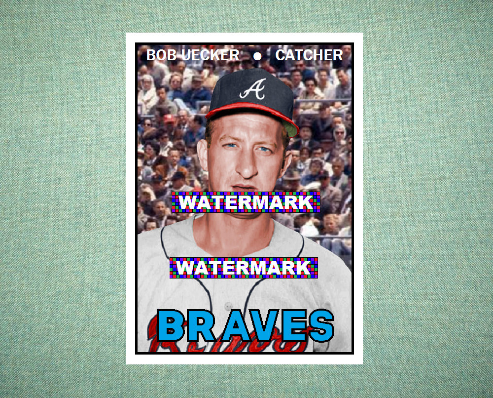 Bob Uecker Atlanta Braves Custom Baseball Card 1967 Style 