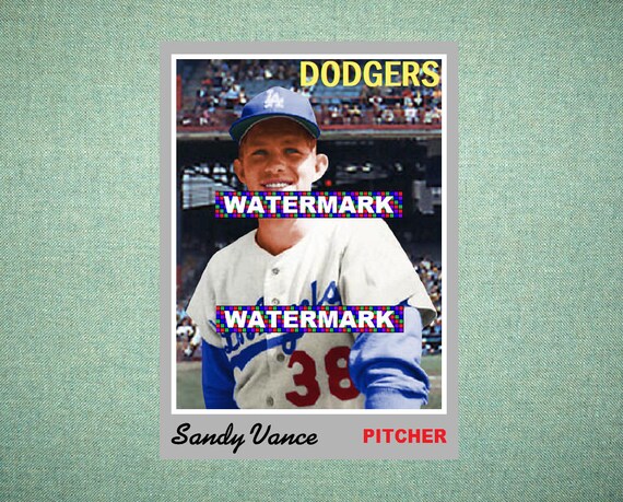 Sandy Vance Los Angeles Dodgers ORIGINAL card That -  Israel