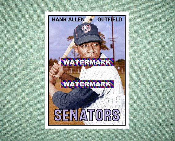 Hank Allen Washington Senators Custom Baseball Card 1967 Style