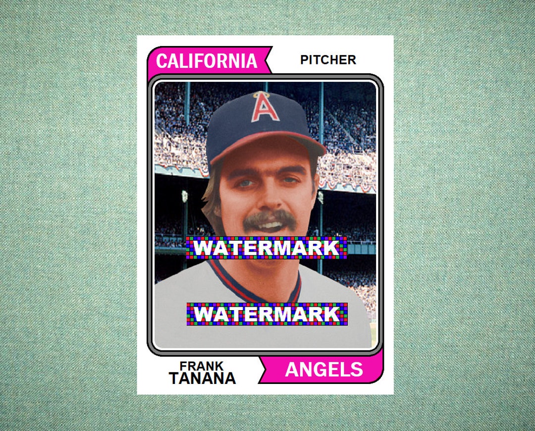 Frank Tanana California Angels Custom Baseball Card 1974 Style 
