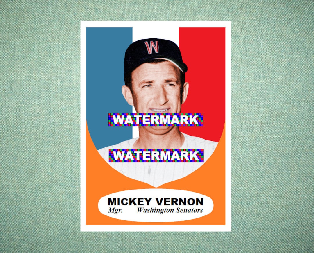 Mickey Vernon Washington Senators Custom Baseball Card 1961 