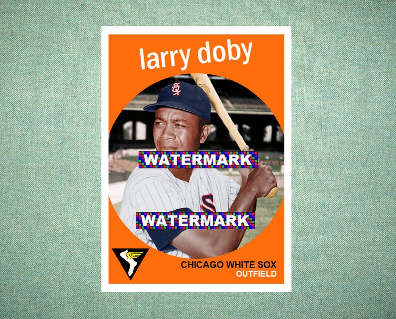 Larry Doby Chicago White Sox Custom Baseball Card 1959 Style Etsy